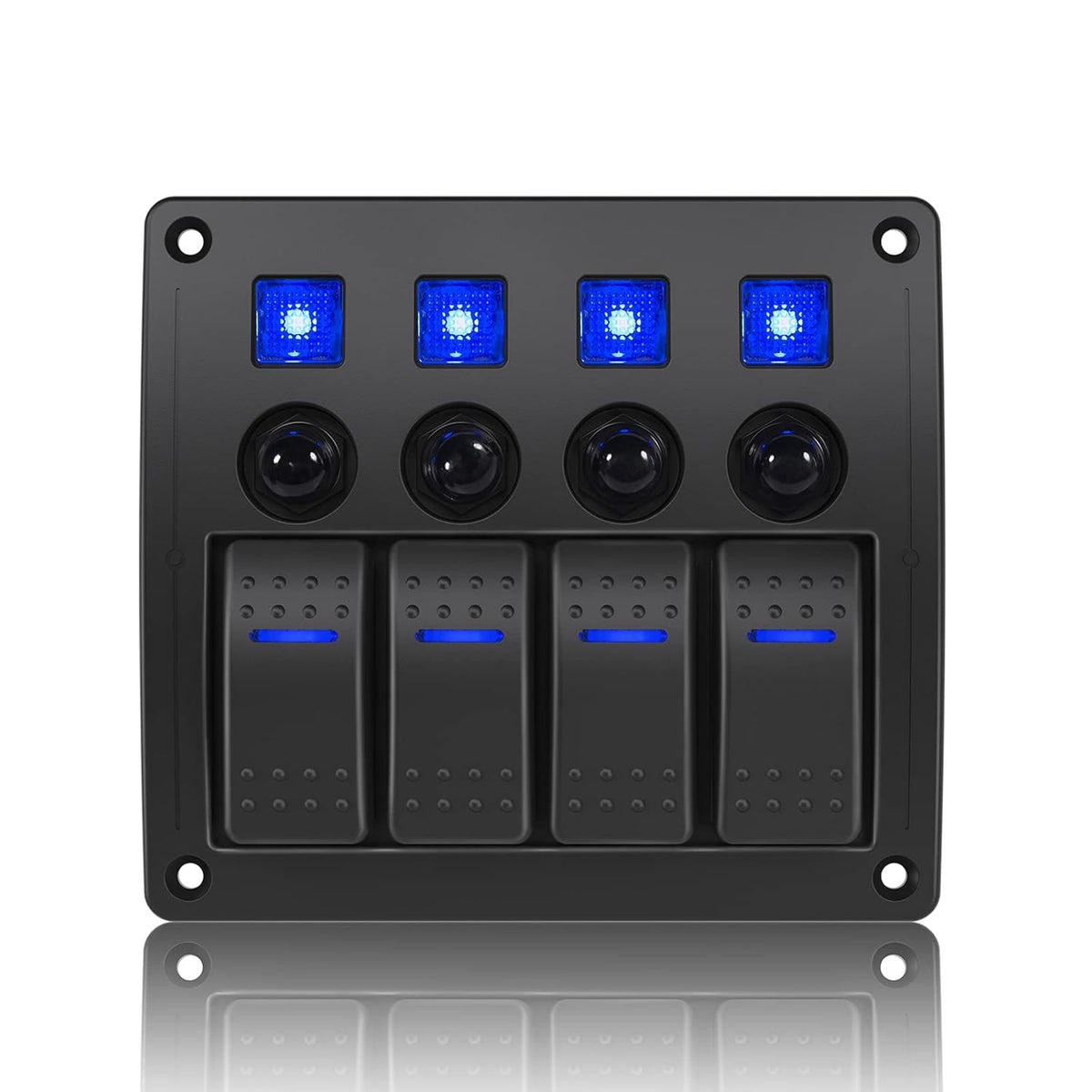 8 Gang Marine Rocker Switch Panel Waterproof 12-24V C78990