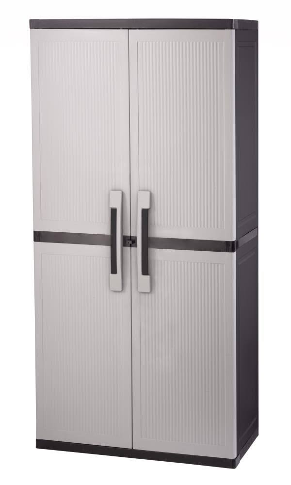 Gray Plastic Freestanding Garage Cabinet M55438