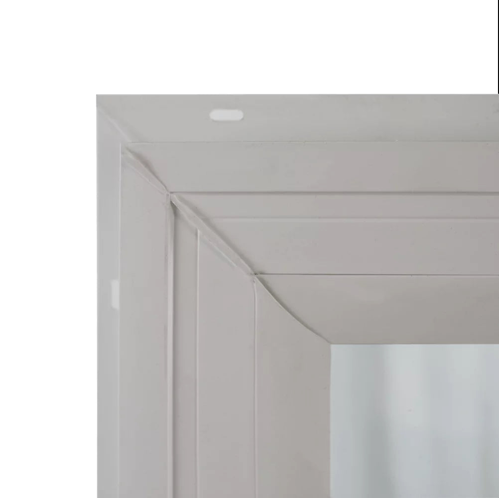 Double Pane Vinyl Transom Window 24" x 10" with Grids Non-Opening Low-E Glass S74395