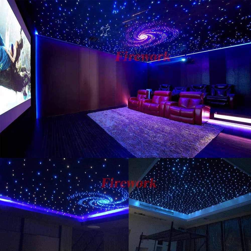 16W Twinkle Fiber Optic Star Ceiling Light Kit with APP Remote Music Mode RGBW LED 460pcs 9.8ft D10971