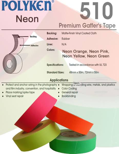 Neon Green Gaffers Tape 24 Rolls B52130