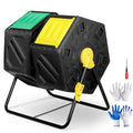 37 Gallon Black Dual Chamber Compost Tumbler W5700