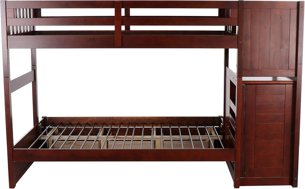 Twin Over Full Staircase Bunk Bed with 3 Drawers M636