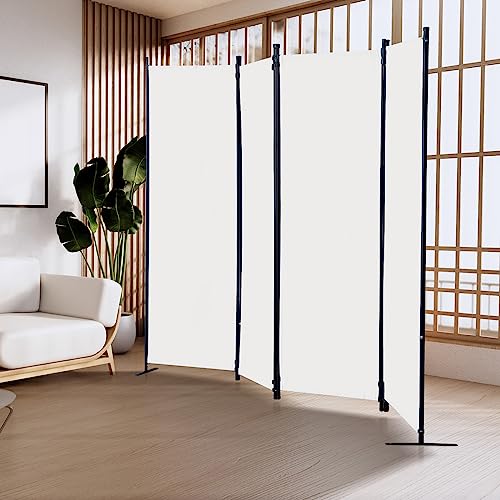 Black 6 Panel Folding Room Divider U668