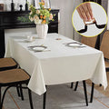 Black 60 x 120 Inch Vinyl Tablecloth with Flannel Backing H953632