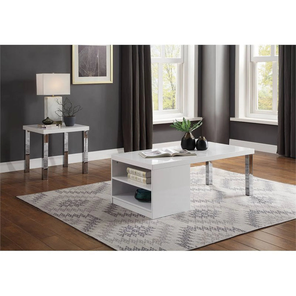 White High Gloss End Table C804199