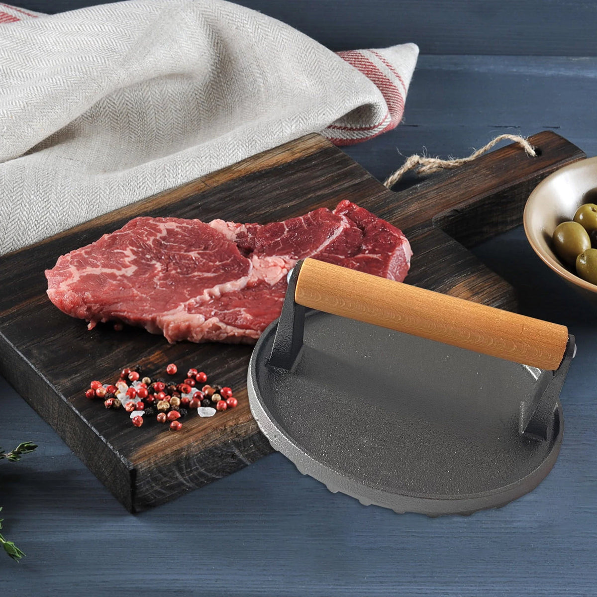 Burger Press with Wooden Handle T934
