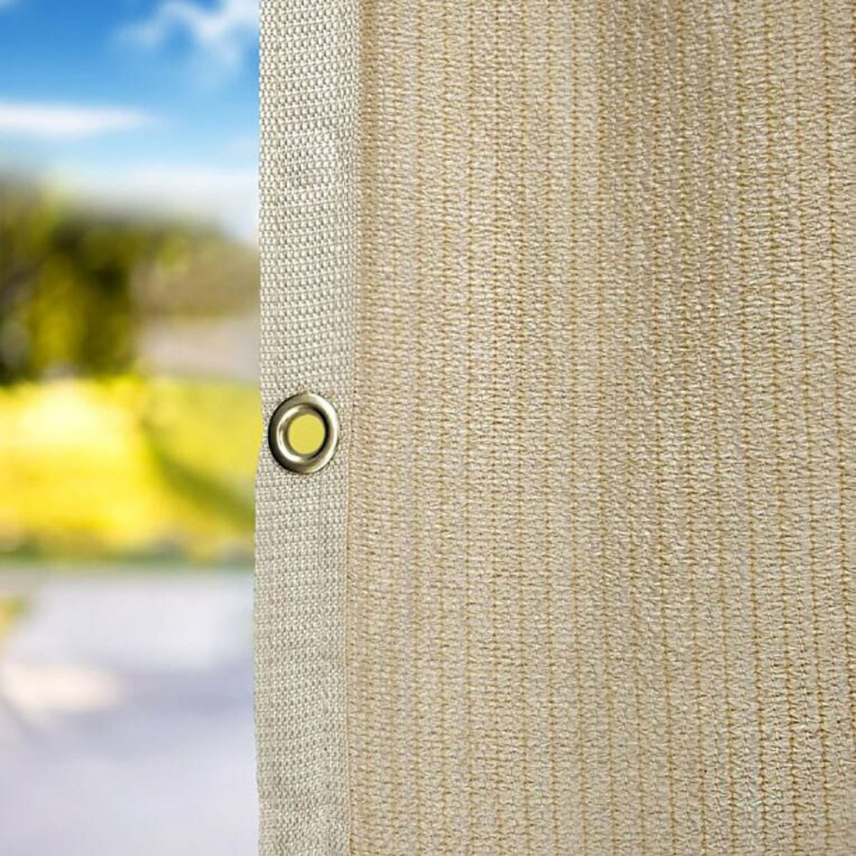 Wheat RV Awning Privacy Side Sunblock Shade Drop 8 x 8ft G9076