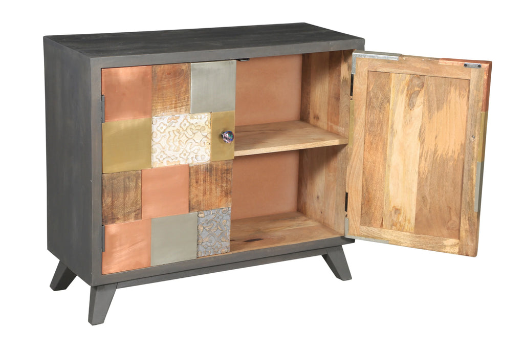 Recycled Mango Wood Cabinet with 2 Doors W62350