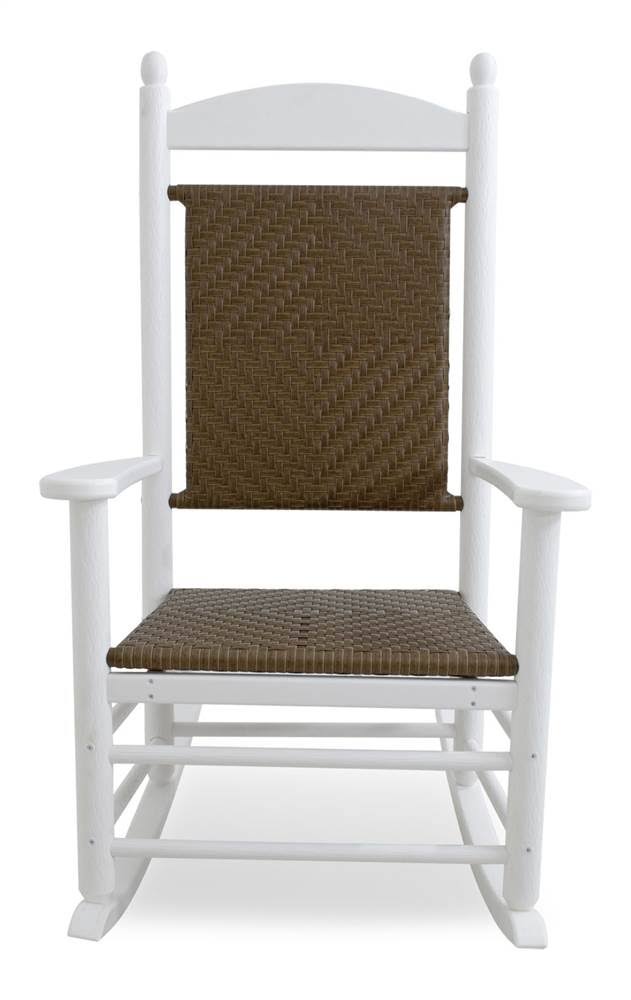 White/Tigerwood Woven Rocking Chair V979169