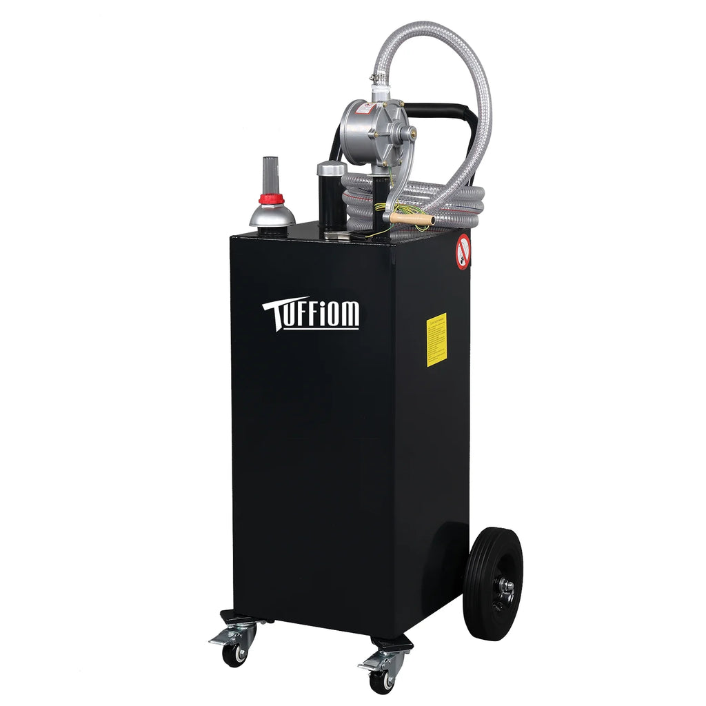 35 Gallon Gas Caddy with Hand Pump & Wheels D2754