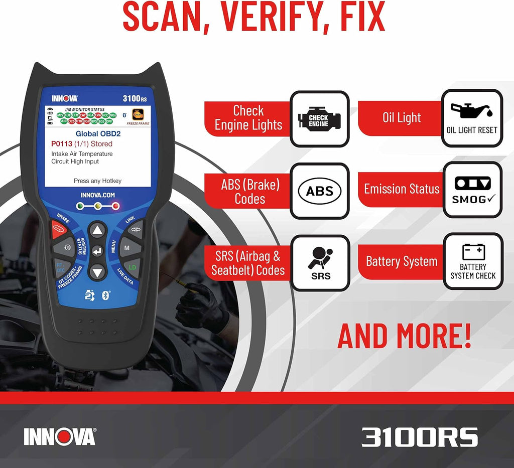 OBD2 Scanner with ABS SRS Code Reader N319640