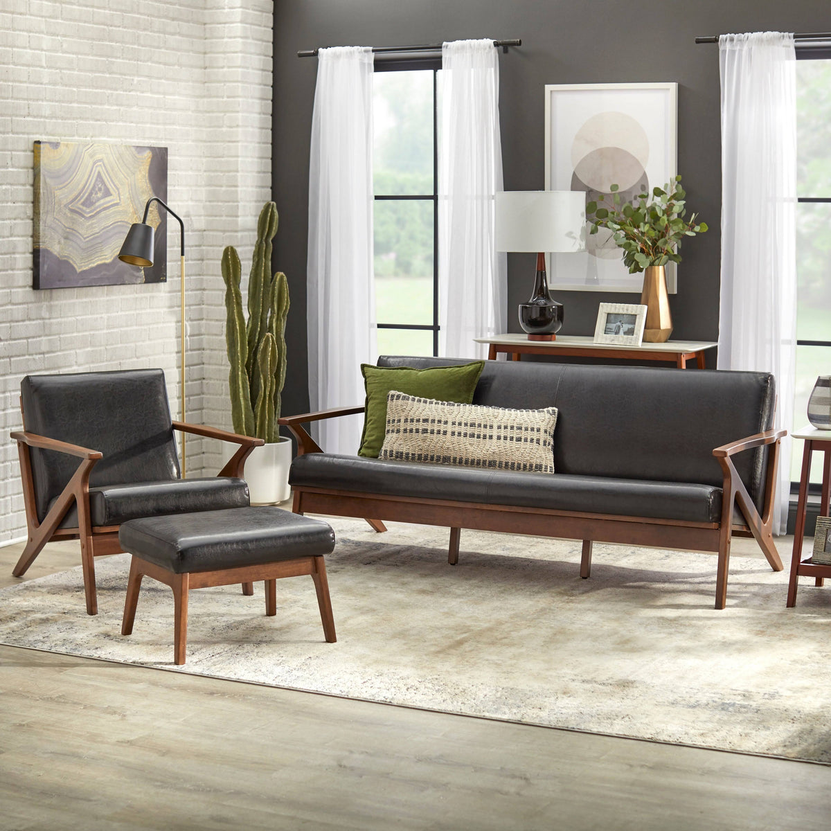 Camel Brown Solid Wood Chair Q6623