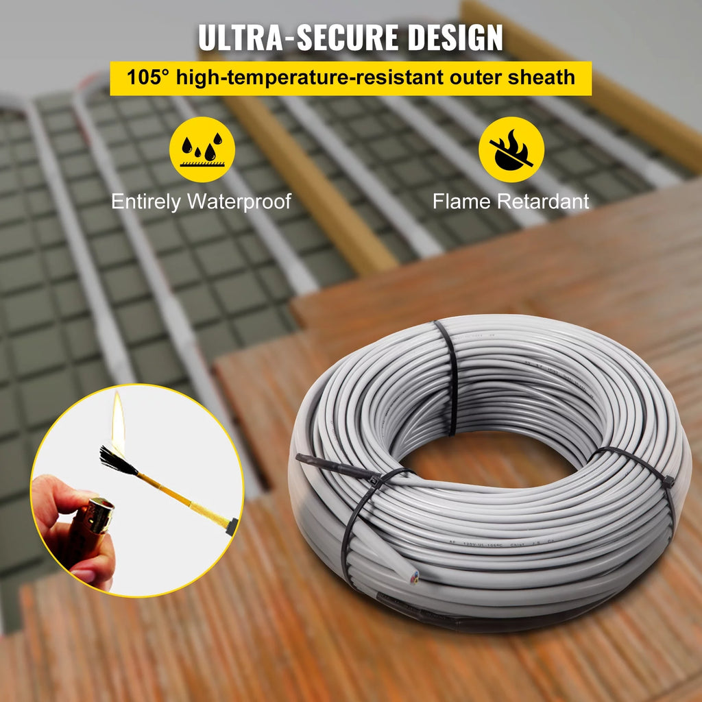 21.4 Square Feet Waterproof Insulated Floor Heating Cable O1832