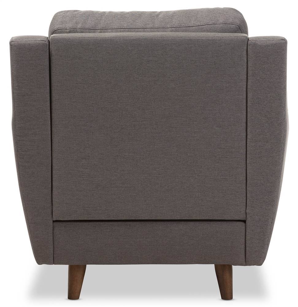 Grey Tufted Arm Chair D934
