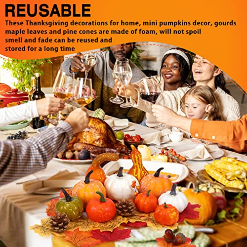520 Pcs Artificial Pumpkins and Gourds Fall Harvest Decoration Set C969