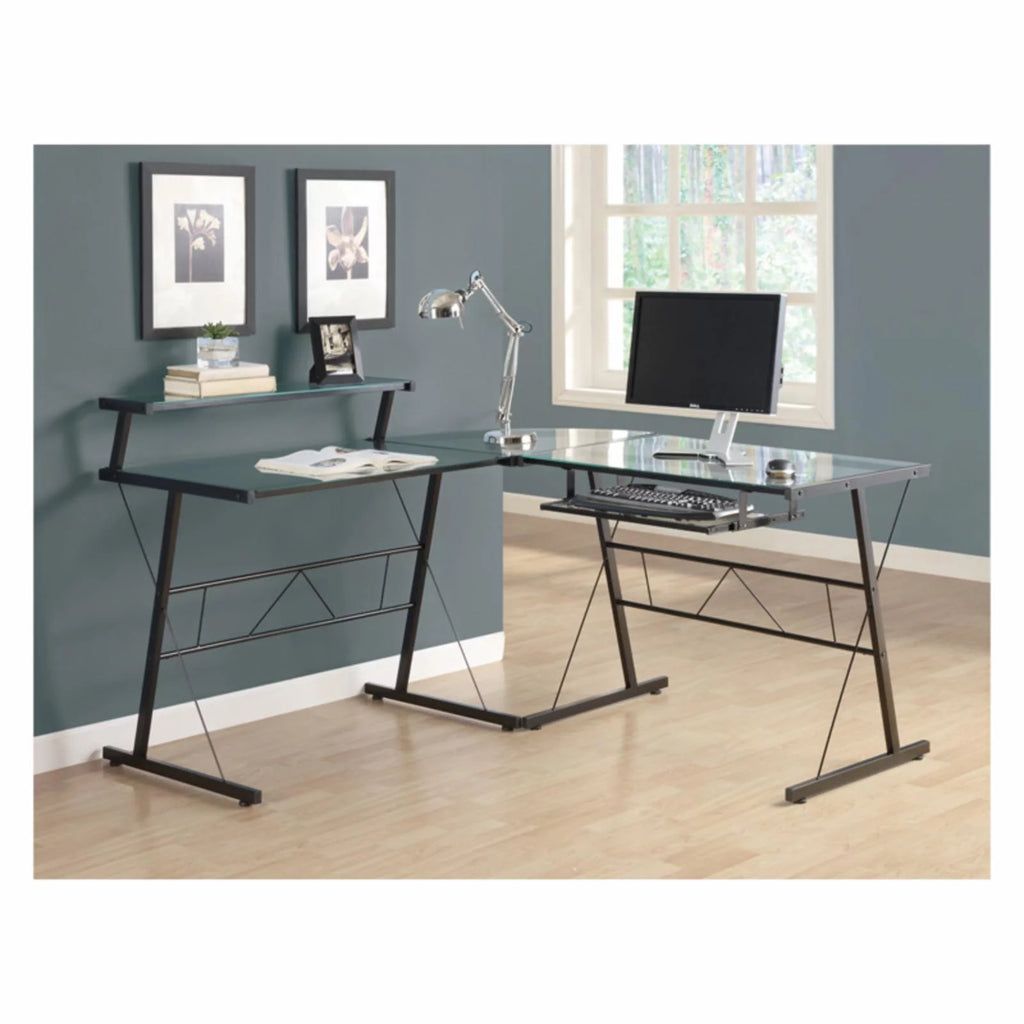 Black L Shape Computer Desk M162