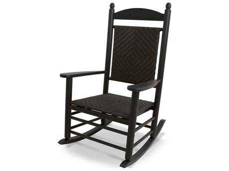 White/Tigerwood Woven Rocking Chair V979169