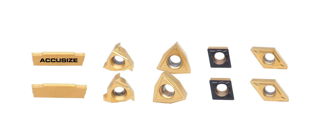 2 Pc of Each Kind of Carbide Inserts, CVD Coated and Tin Coated, Total 10 Pieces G1168