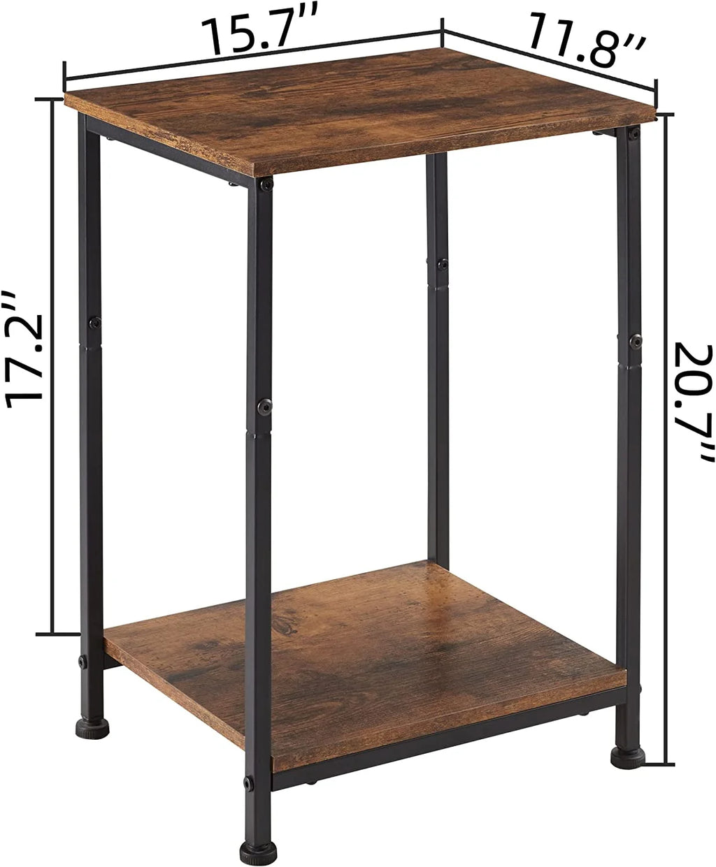 2-Tier Side Table with Storage Shelf J4340