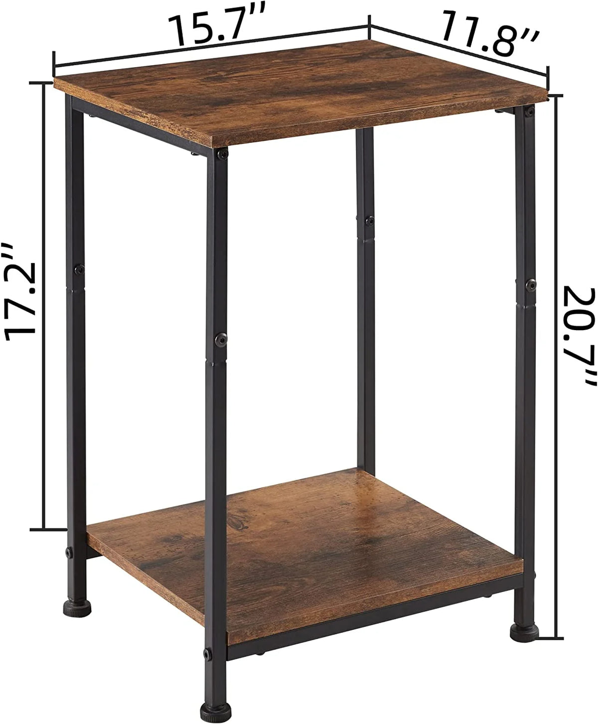 2-Tier Side Table with Storage Shelf J4340