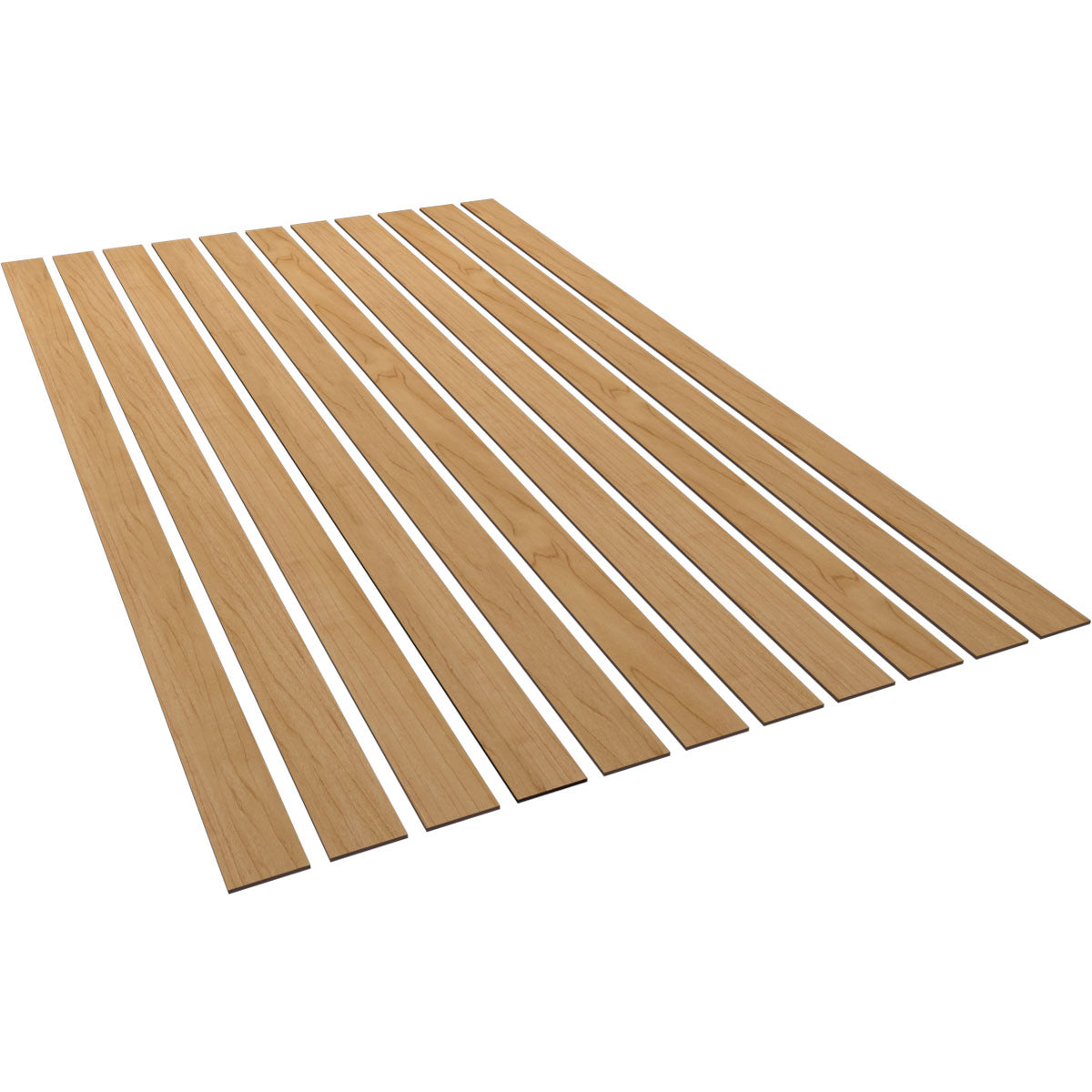 Adjustable Wood Slat Wall Panel Kit, Maple, 11 Slats D694380