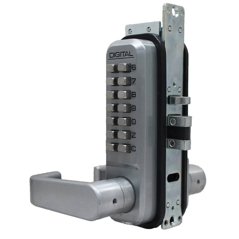Mechanical Keyless Narrow Stile Lever Handle Lock with Passage Function and Double Sided Combination Q225