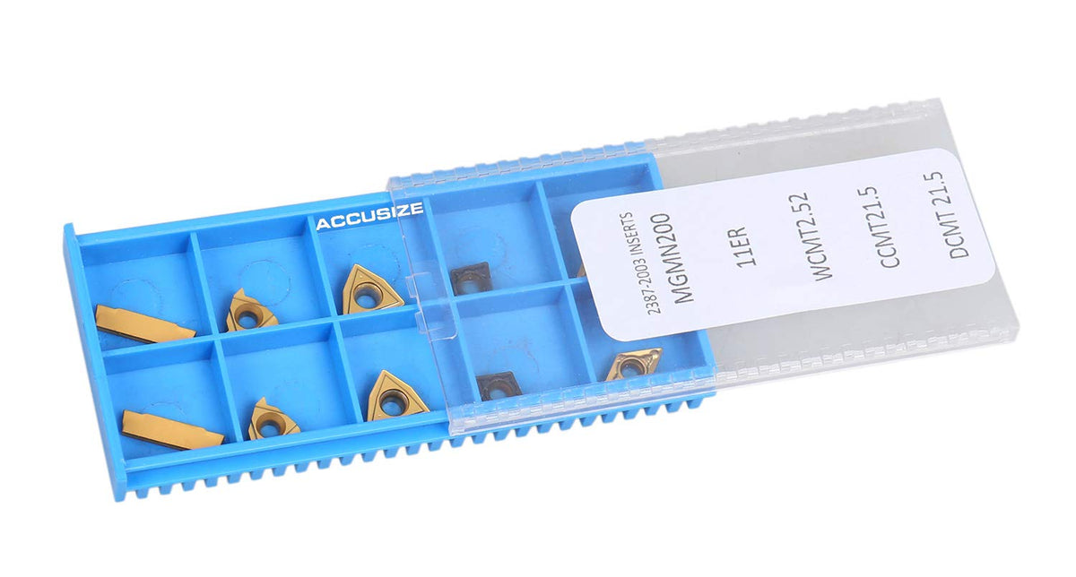 2 Pc of Each Kind of Carbide Inserts, CVD Coated and Tin Coated, Total 10 Pieces G1168