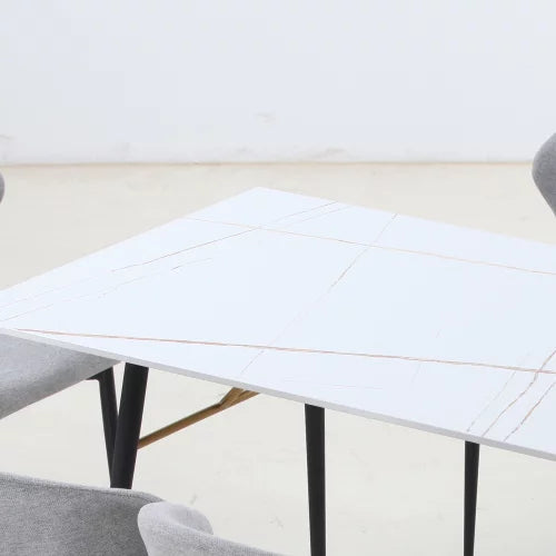 White Porcelain Top Dining Table S95761