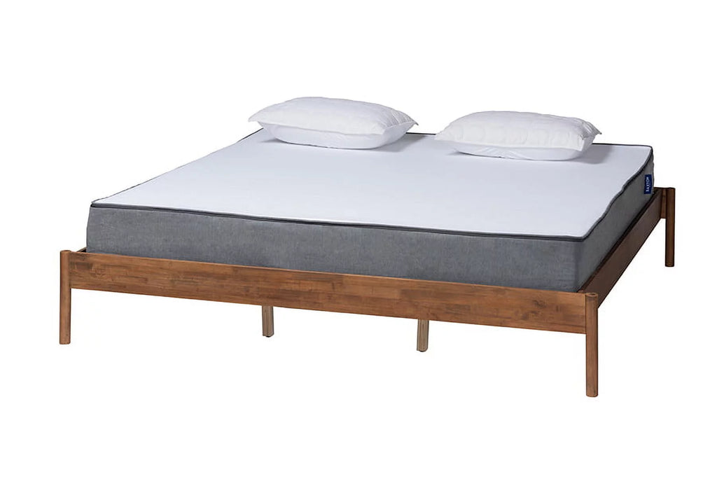 Ash Walnut Finished Wood Queen Size Bed Frame Q172339