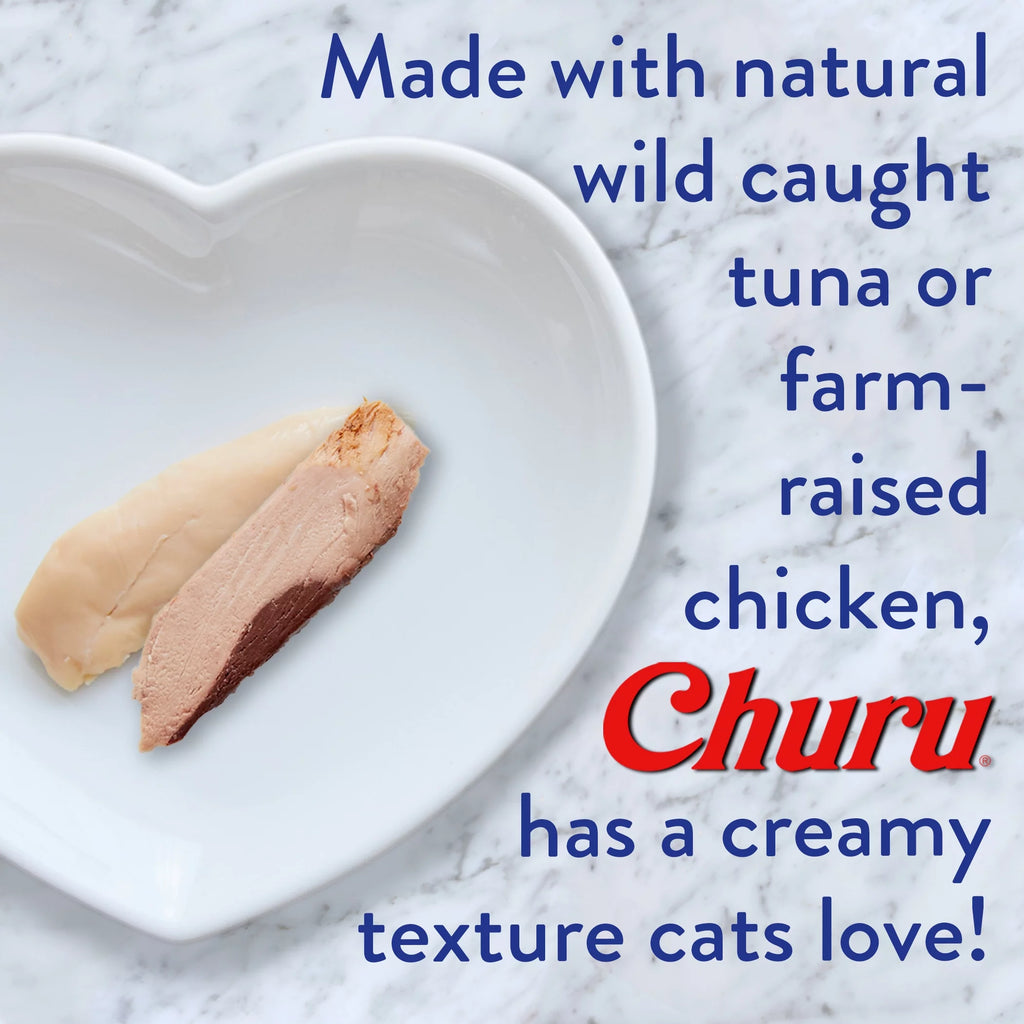 Grain-Free Lickable Creamy Cat Treats, 50 Tubes, Tuna & Chicken I46555