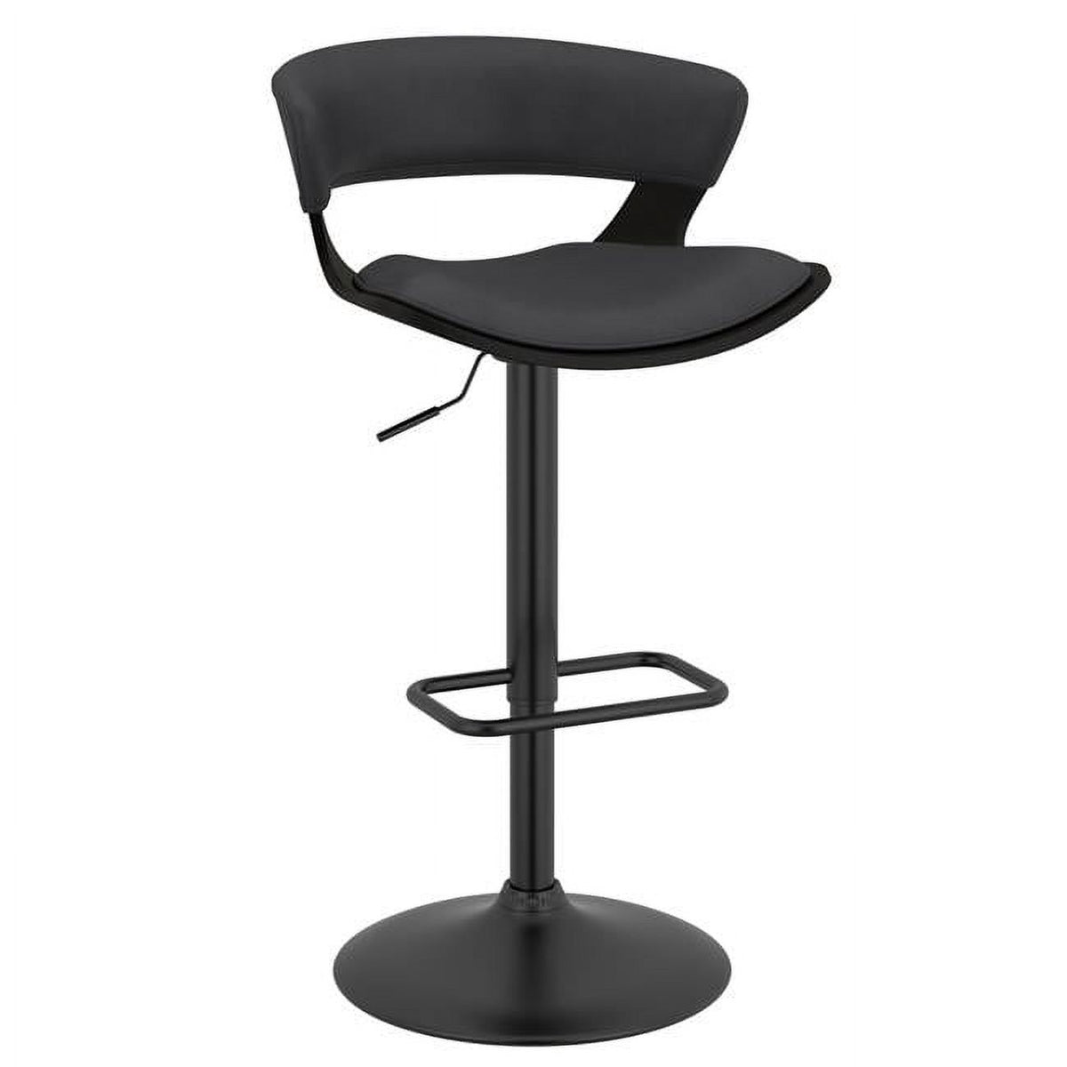 Adjustable Air Lift Stool in Charcoal & Black B134