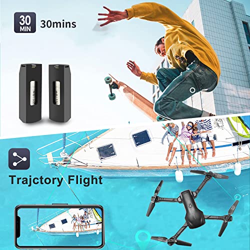 Black 1080P HD FPV Camera Drone with 2 Batteries Z541409
