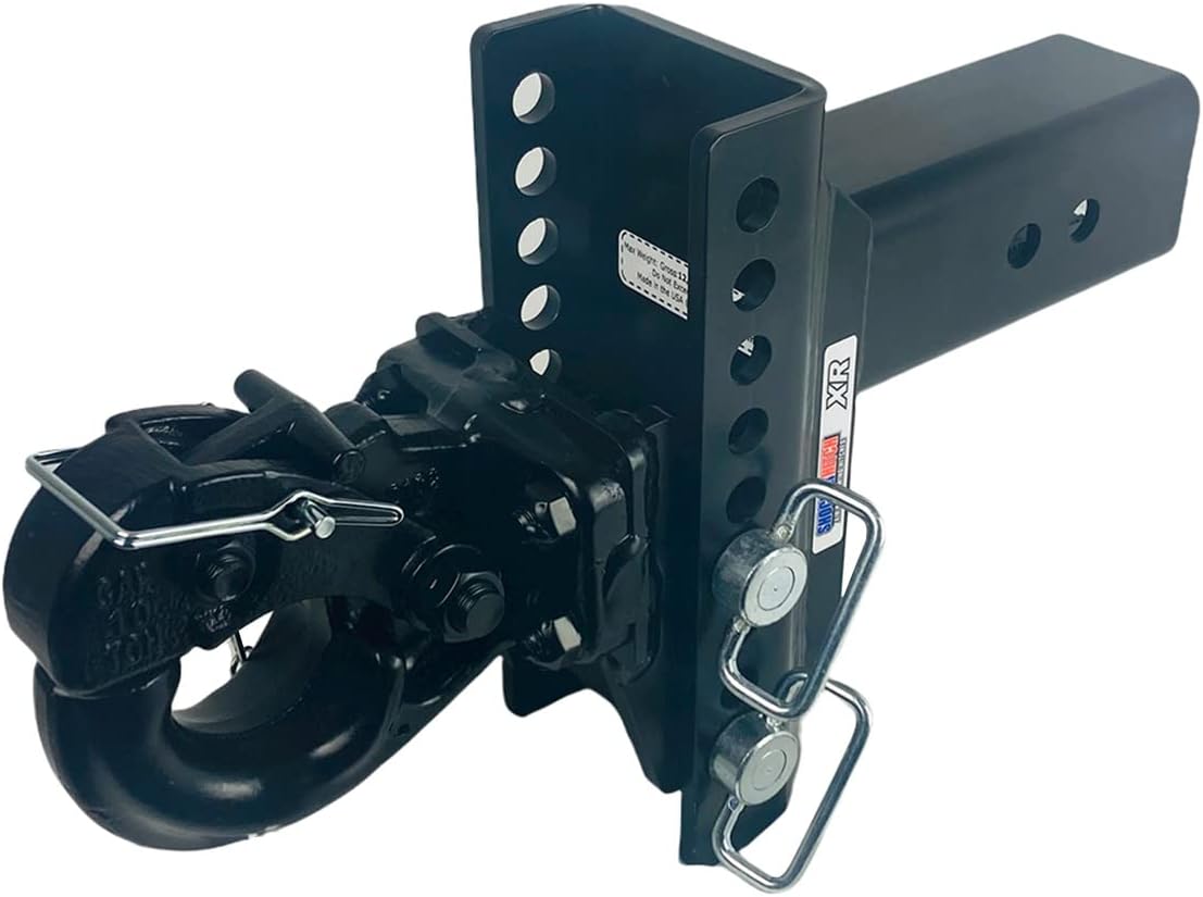 Pintle Hook Drop Ball Mount, Fits 2-1/2" Hitch E41556