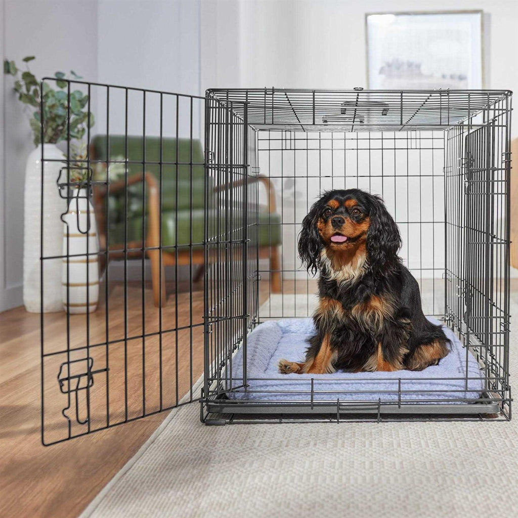 Heavy Duty Fold & Carry Double Door Collapsible Wire Dog Crate W66256