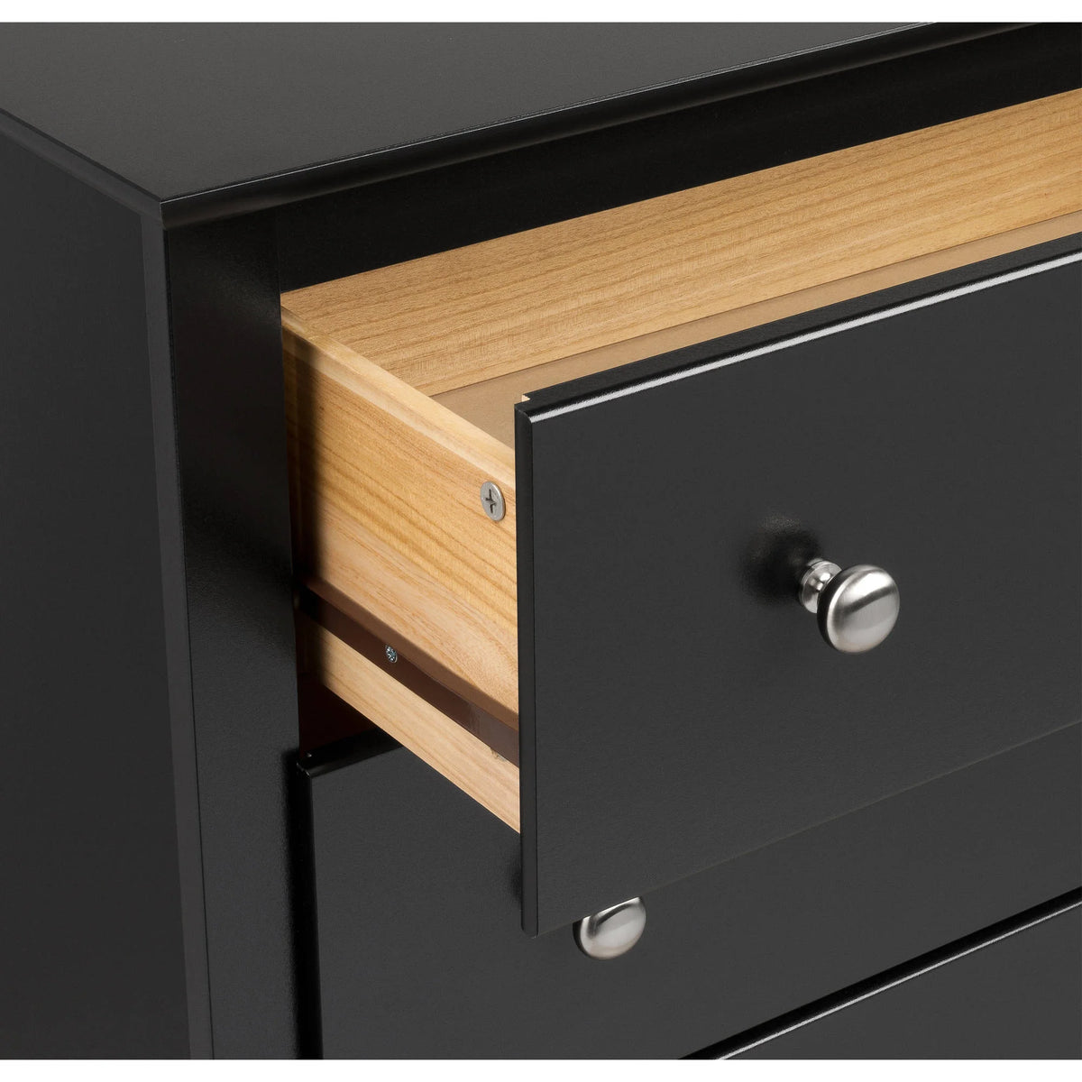 Black Tall 6 Drawer Chest V7409