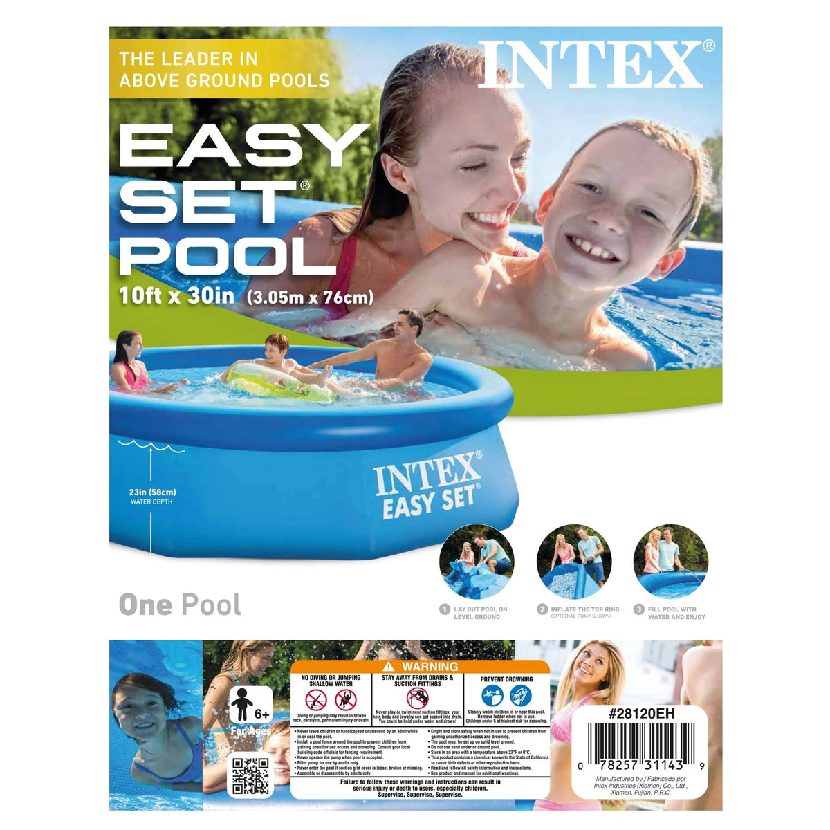 Inflatable Round Swimming Pool & Debris Cover R676
