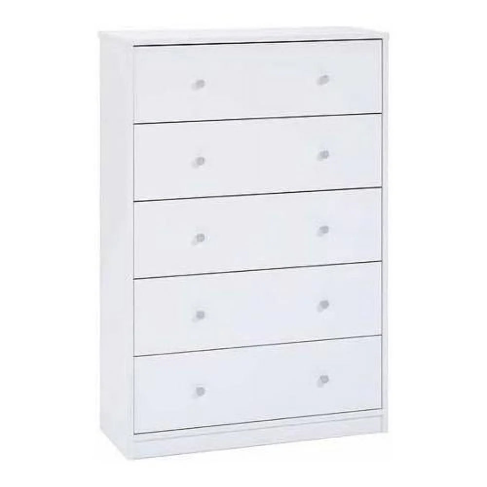 White 5-Drawer Dresser S8436