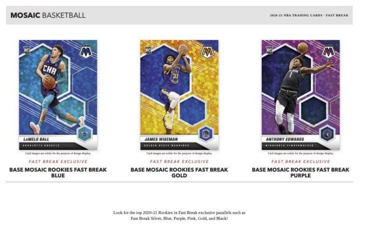 2020-21 Panini Mosaic Fast Break NBA Basketball Box J510214