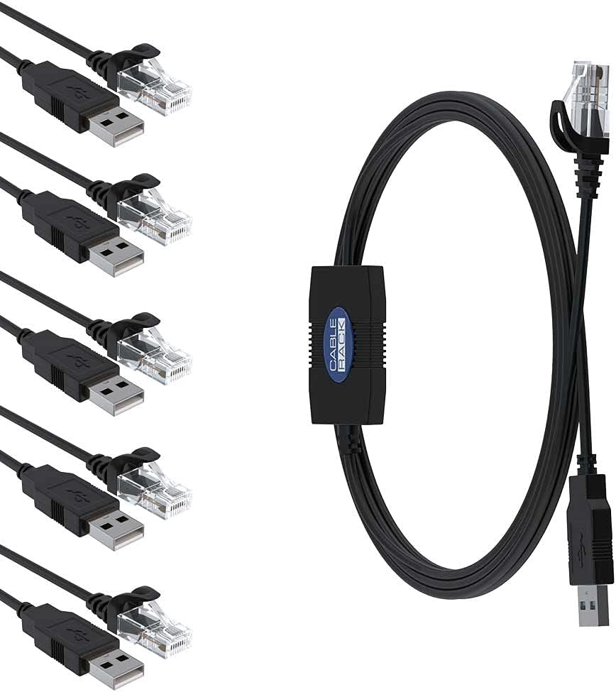 6ft USB to RJ45 Rollover Console Cable (5-Pack) Pack of 2 R931018