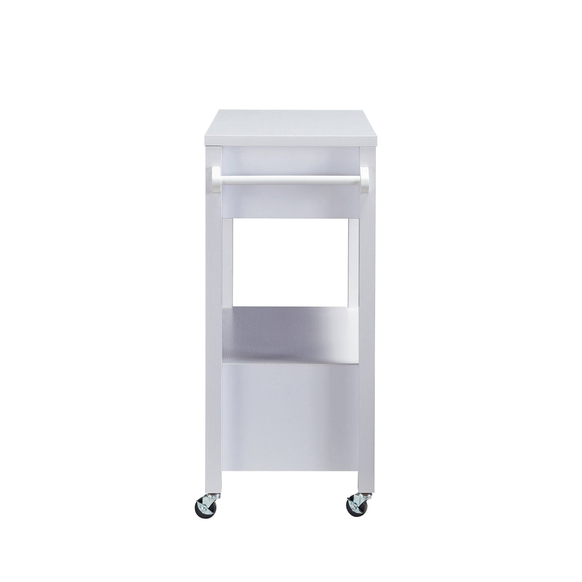 White 2-Drawer Serving Cart N3443