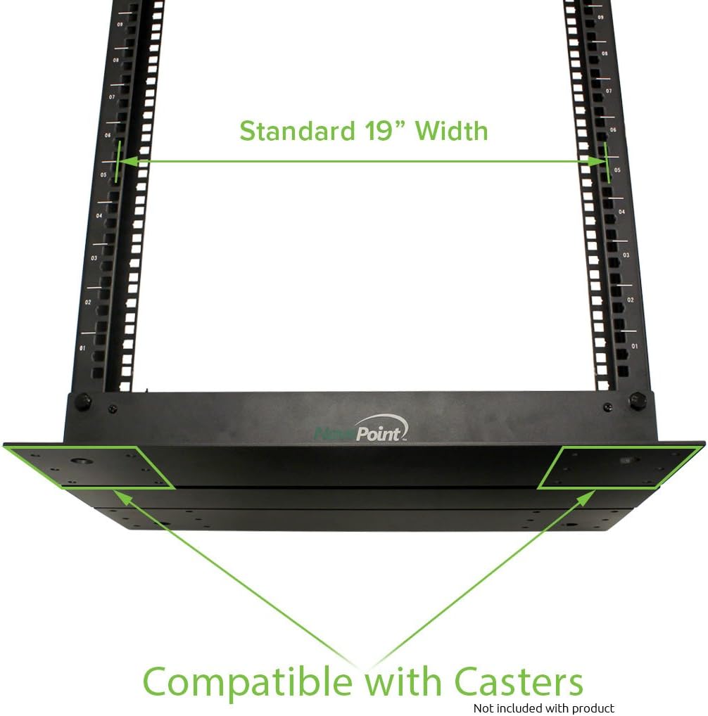 25U 2-Post Open Frame Server Rack Black L451