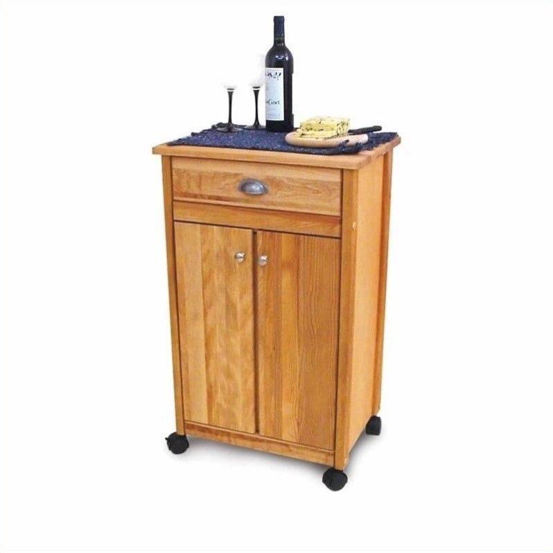 Birch Hardwood Butcher Block Kitchen Cart M170641