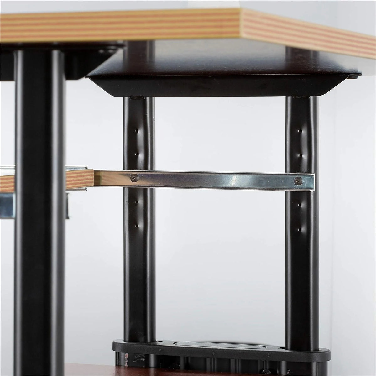 Height-Adjustable Desk with Keyboard Storage and 4 Wheels U115
