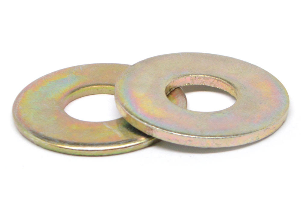 9/16x22 Grade 8 Flat Washer Yellow Zinc Plated Pk 100 I423