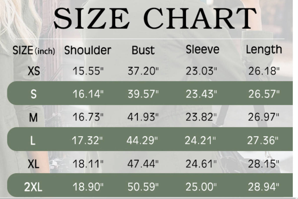 Womens Military Anorak Long Sleeve Jacket Utility Zip Up Lightweight Solid Color Jacket Adjustable Drawstring Waist with Four Front Patch Pockets H75386