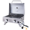 Portable Gas Grill with Lid & Handle J9603