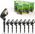 Halogen 50W Outdoor Spot Lights Waterproof Low Voltage Lighting with Spike Stand, 8 Pack F523522