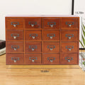 16 Drawer Vintage Wood Apothecary Cabinet E304500