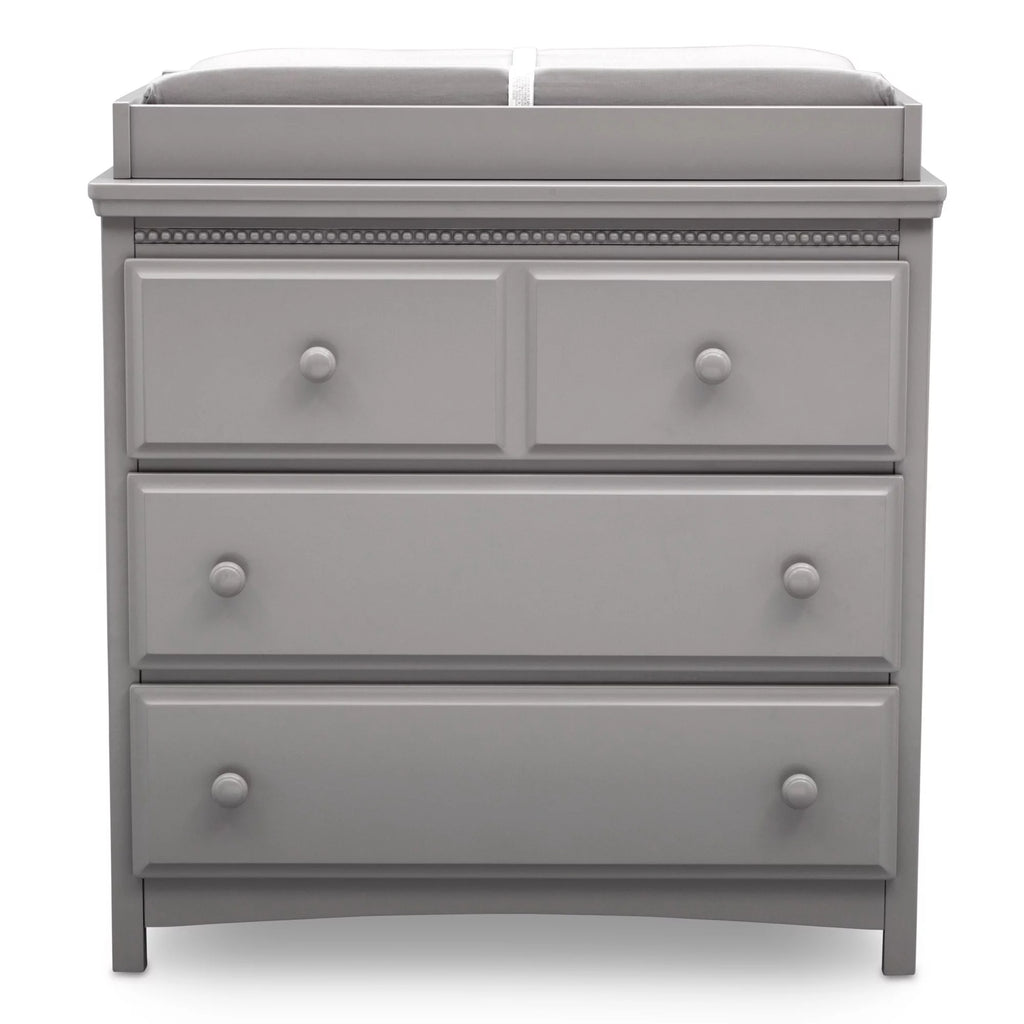 3 Drawer Dresser with Changing Top, Grey N4465